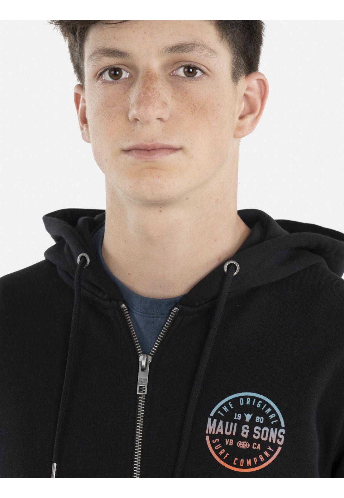 Poleron SURF CO. Juvenil Negro Maui and Sons-2