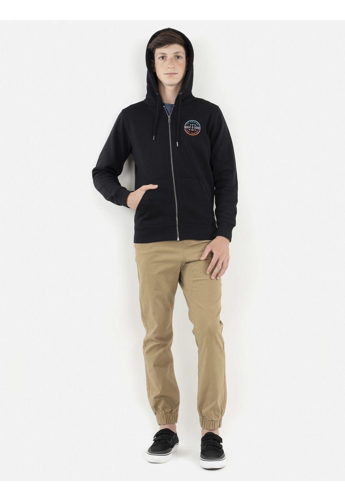 Poleron SURF CO. Juvenil Negro Maui and Sons-3