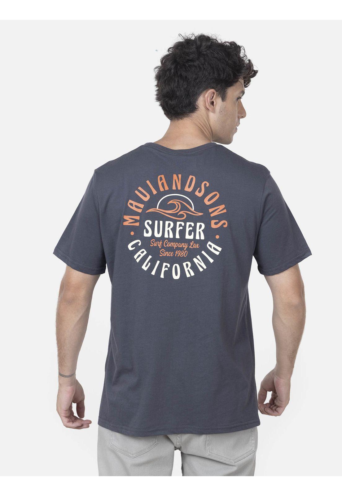 Polera Hombre SURFER SUN SS TEE Gris Maui and Sons-1