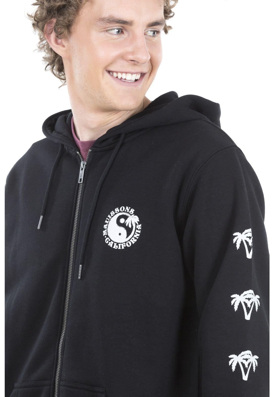 Poleron Fullzipper MAUI Hombre 5O990-MI20 Negro-2