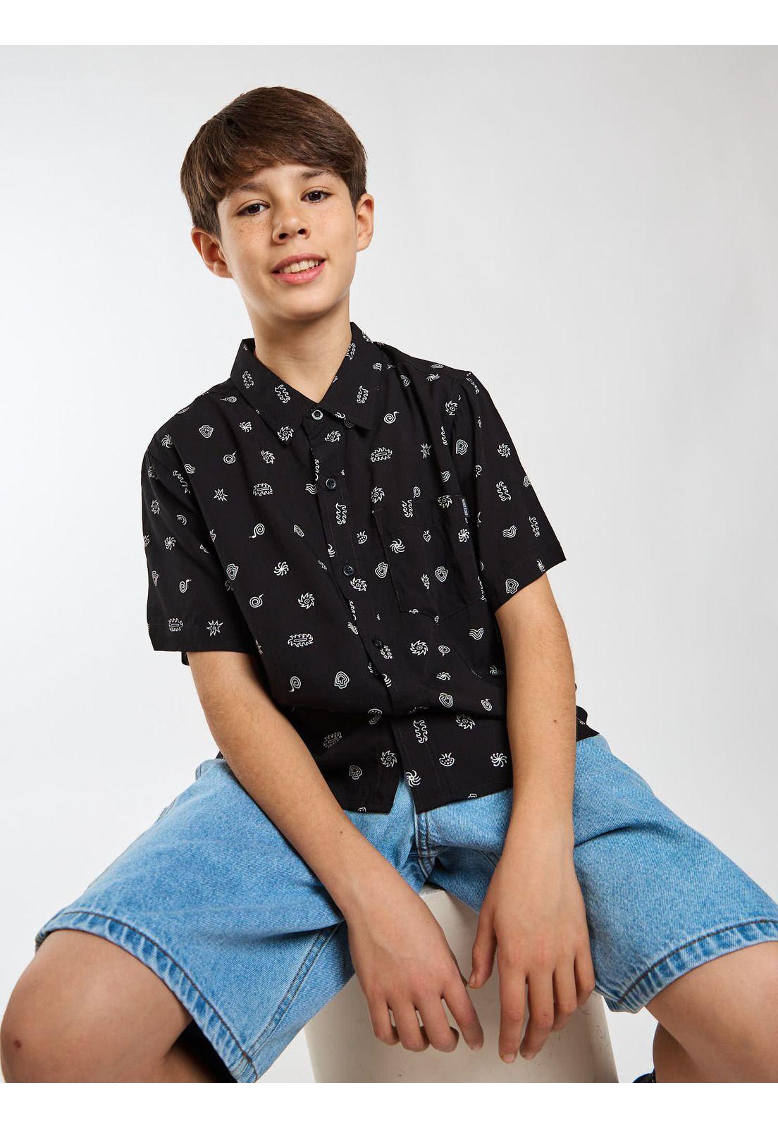 Camisa MC Palmy Multicolor Infantil Maui and Sons-6