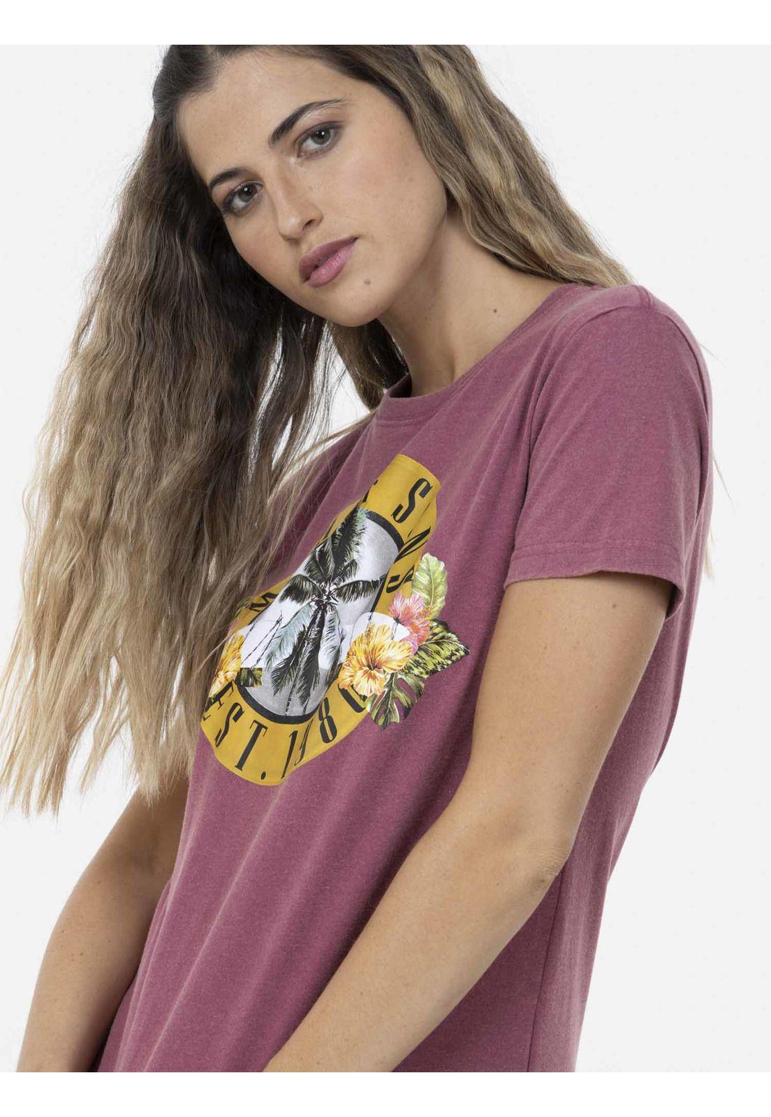 Polera SURFPALM Mujer Rosado Maui and Sons-2