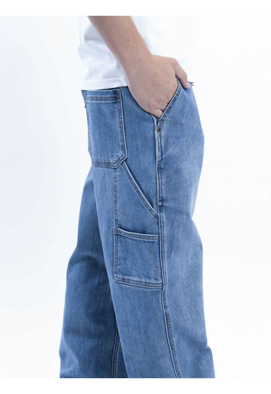 Pantalon Skylab Celeste Infantil Maui And Sons-3