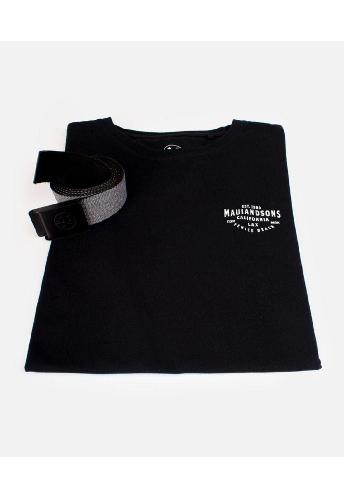 Pack Polera Cinturon Negro 5AV1765 Hombre Maui and sons-3