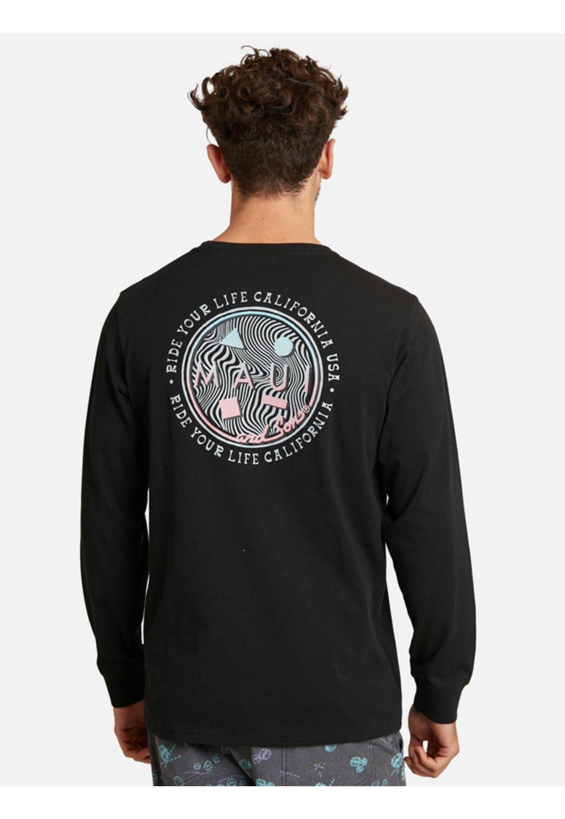 Polera Optical Cookie Hombre Negro Maui And Sons-1