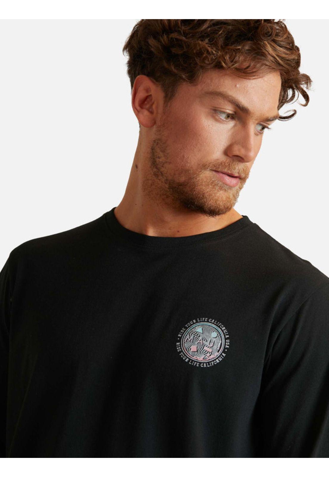 Polera Optical Cookie Hombre Negro Maui And Sons-2