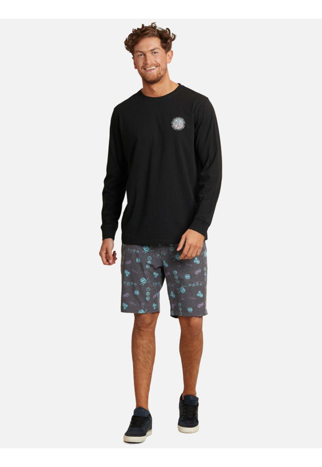 Polera Optical Cookie Hombre Negro Maui And Sons-3