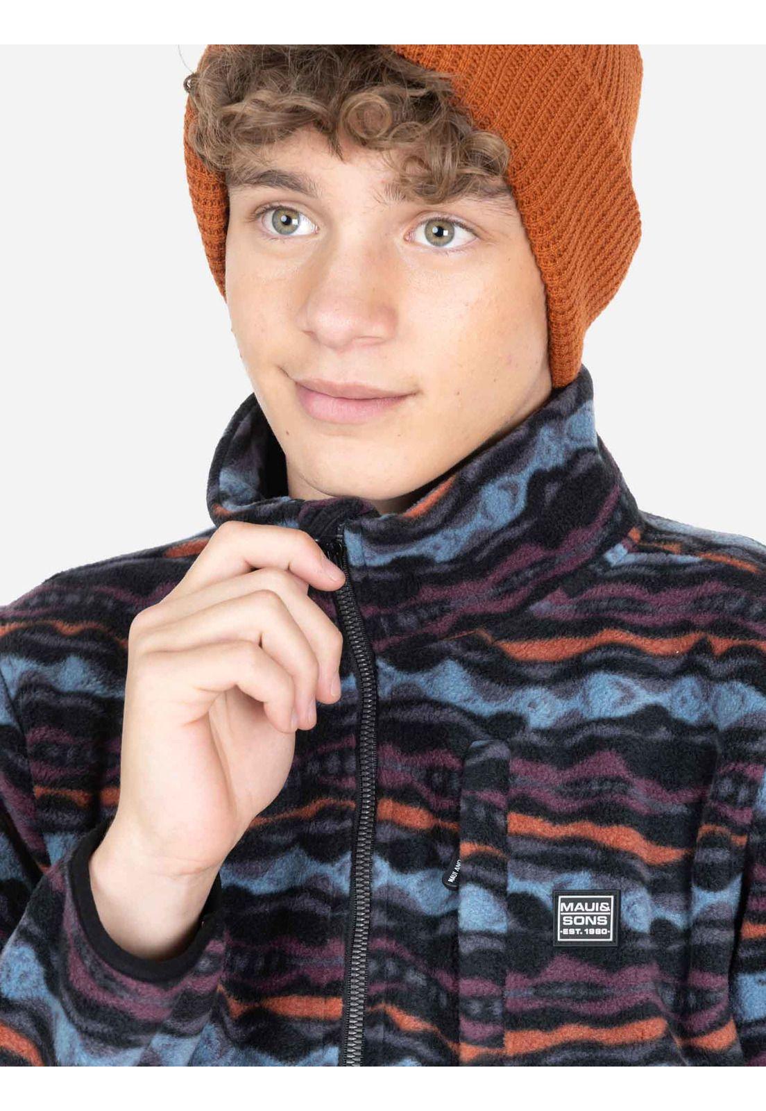 Poleron Micropolar Aqua Multicolor Infantil Maui And Sons-2