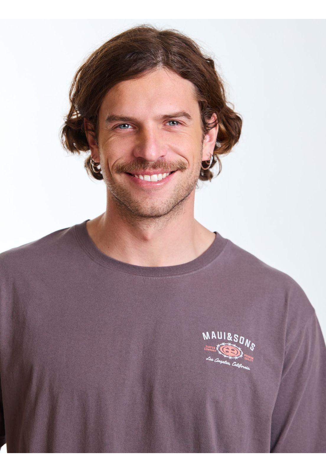 Polera MC Surfer Café Hombre Maui and Sons-4