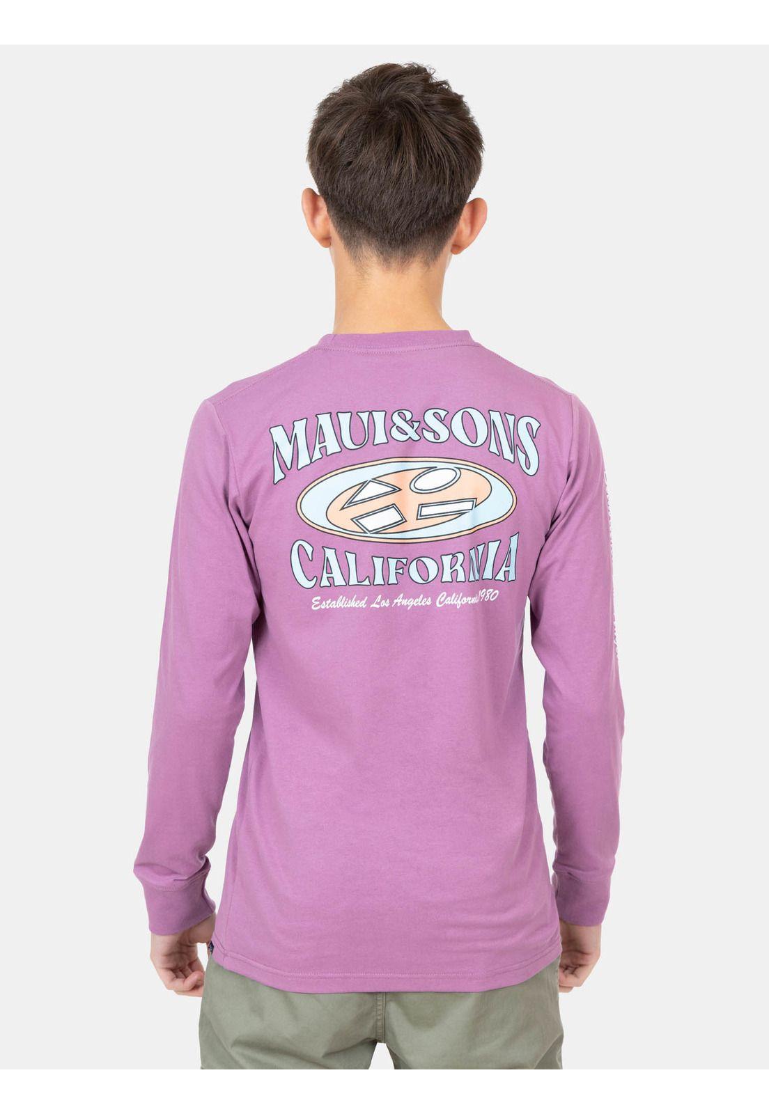 Polera ML Parien Burdeo Infantil Maui And Sons-1