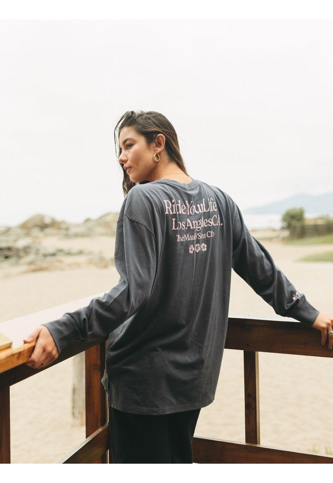 Polera ML Bouvet Gris Mujer Maui And Sons-2