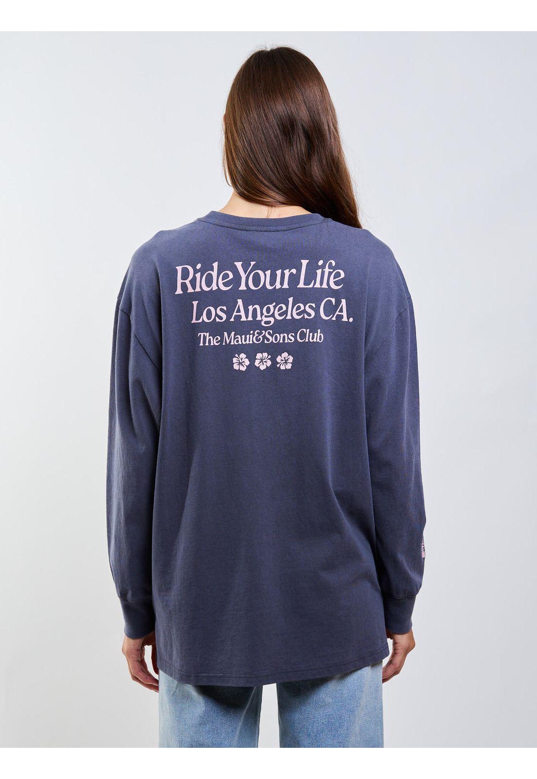 Polera ML Bouvet Gris Mujer Maui And Sons-4