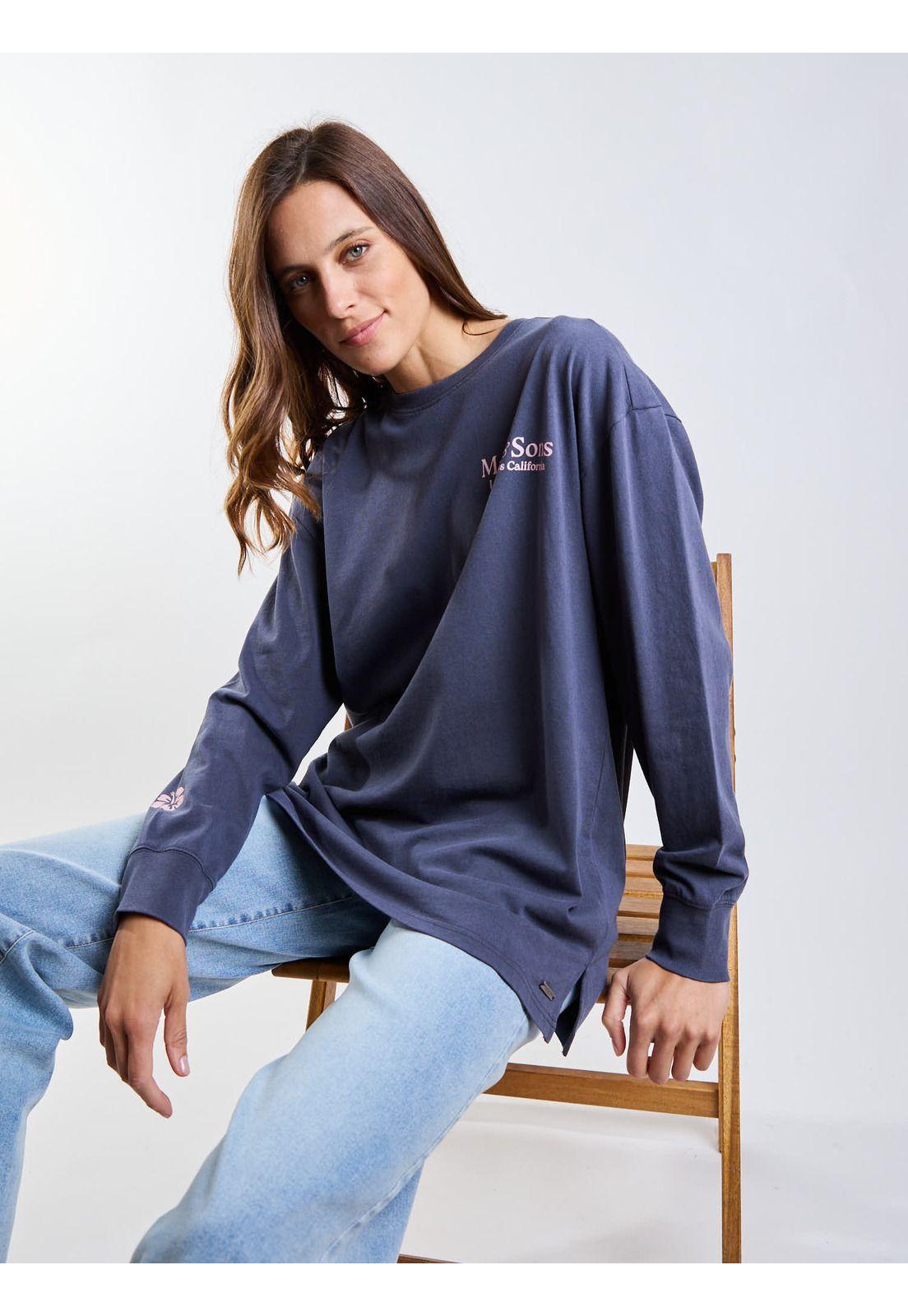 Polera ML Bouvet Gris Mujer Maui And Sons-8