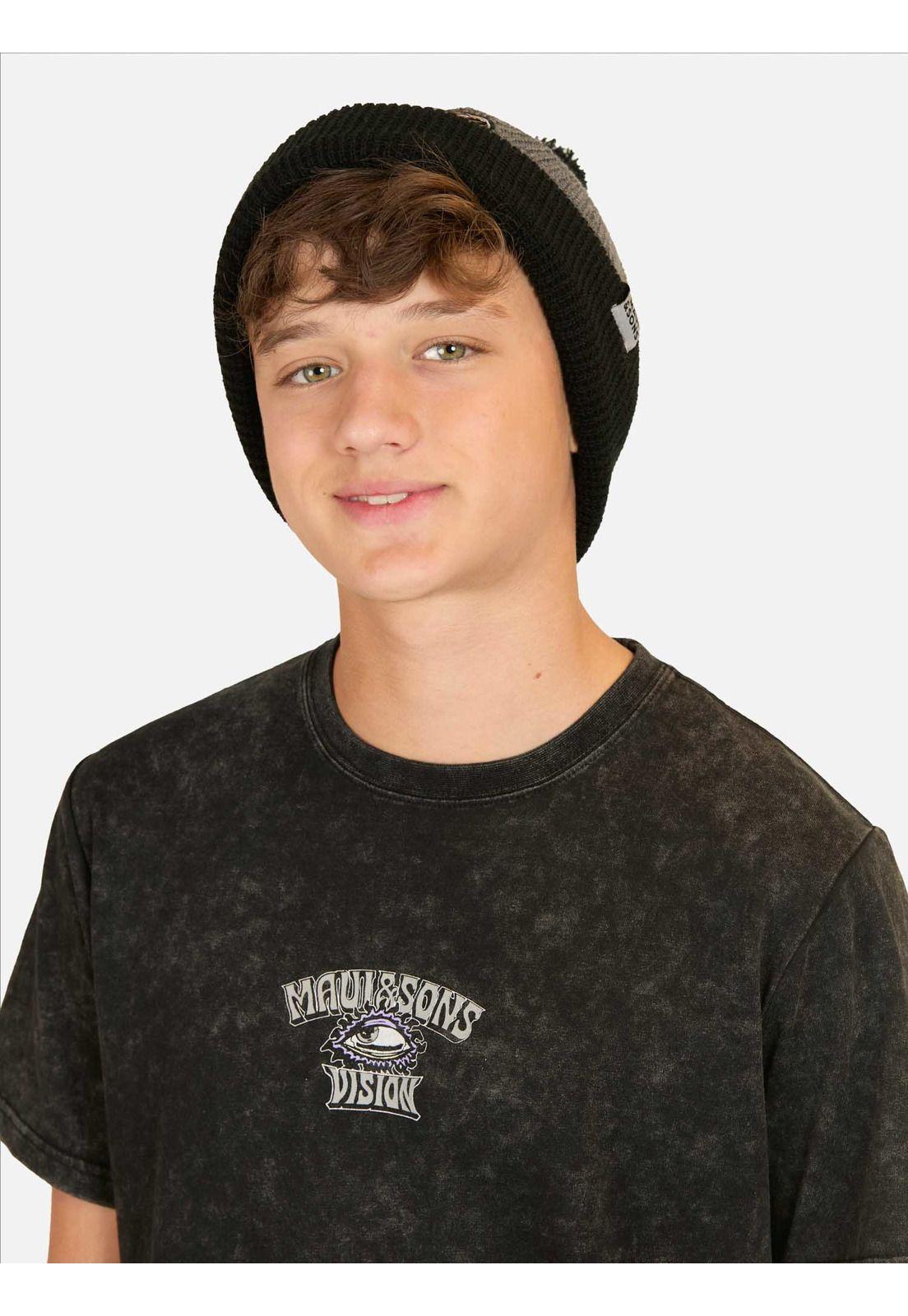Polera MC Spirit Negro Infantil Maui And Sons-2