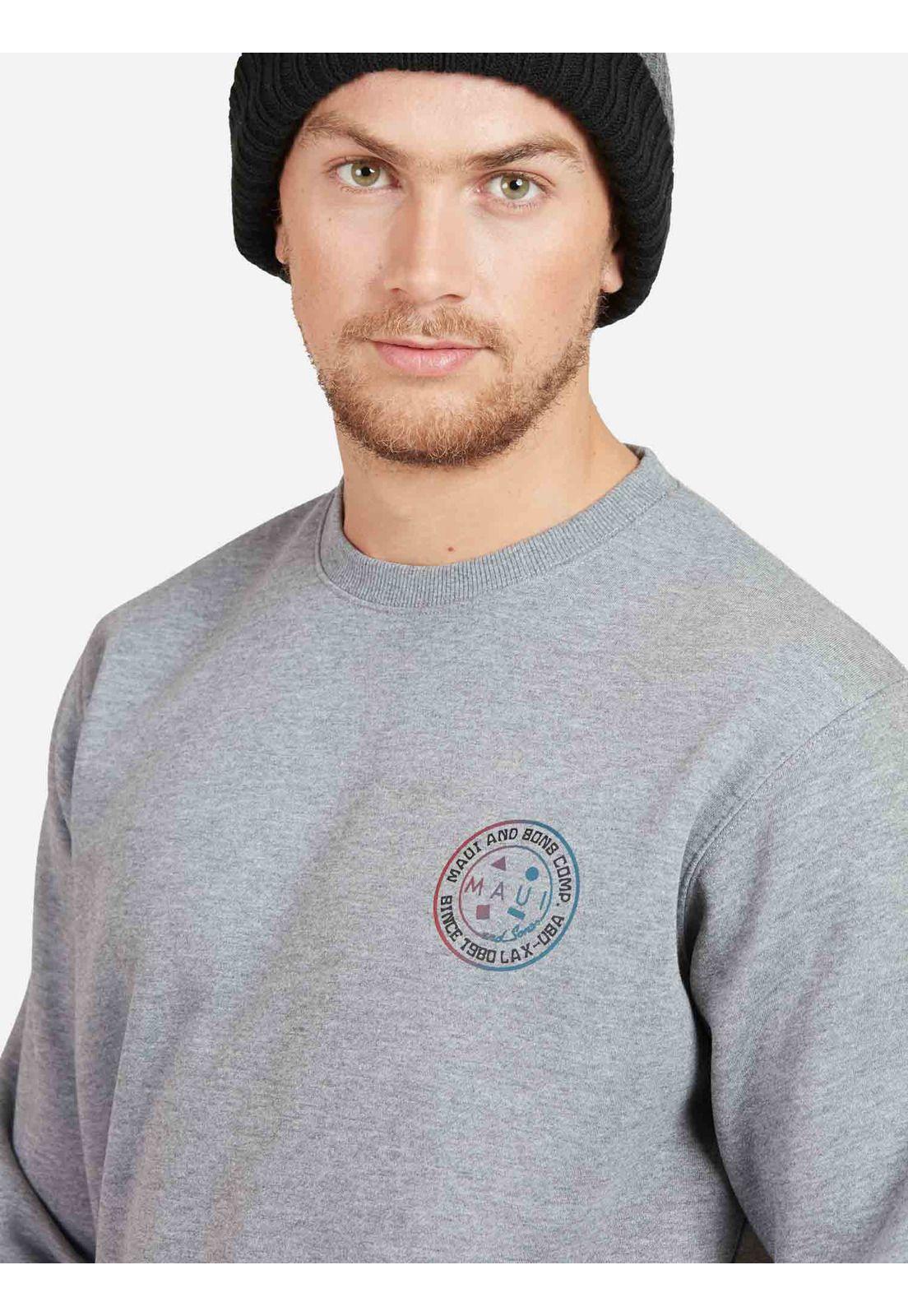 Poleron SINCE 198 LAX Hombre Gris Maui and Sons-3