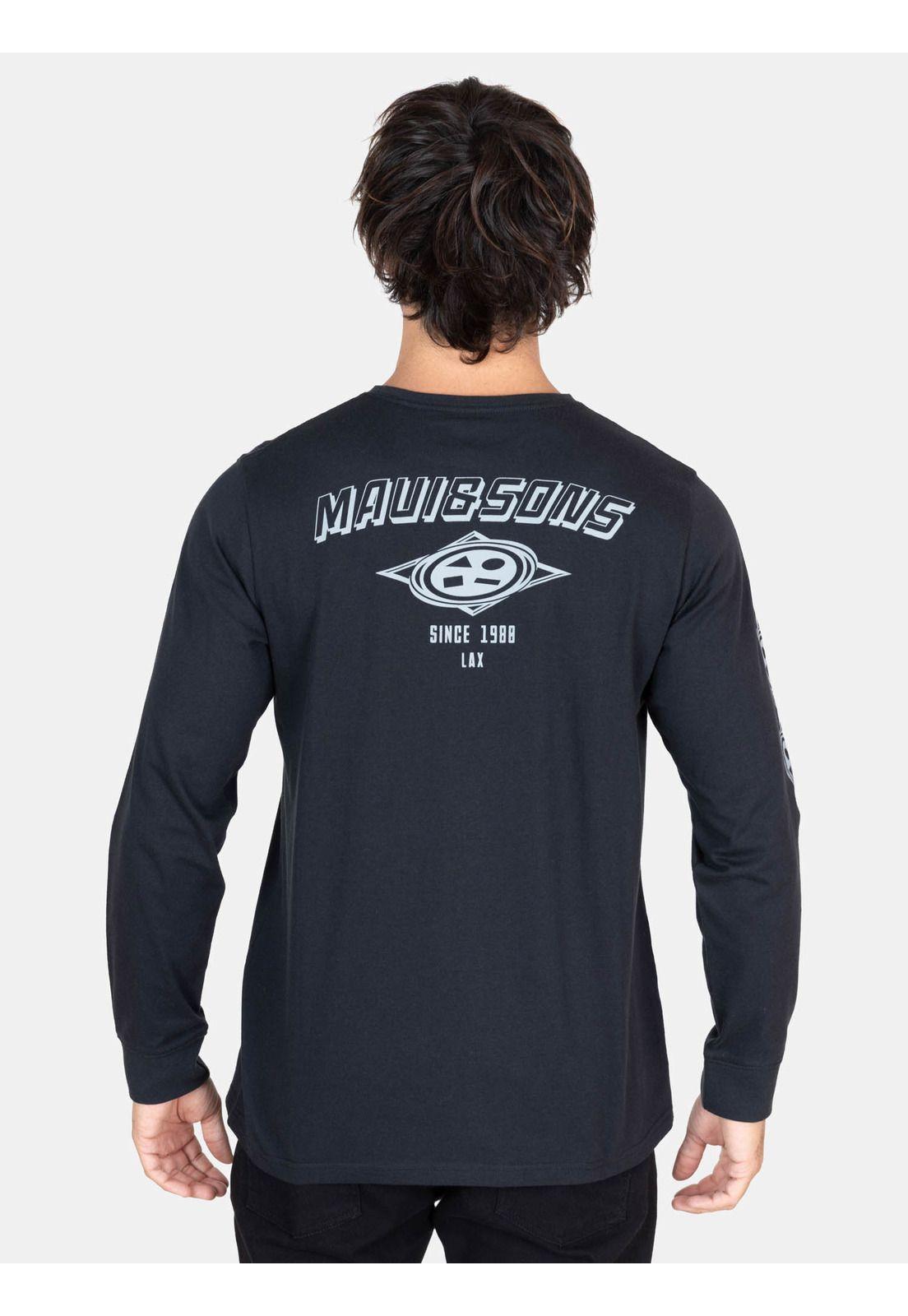 Polera ML Lagoon Negro Hombre Maui And Sons-1