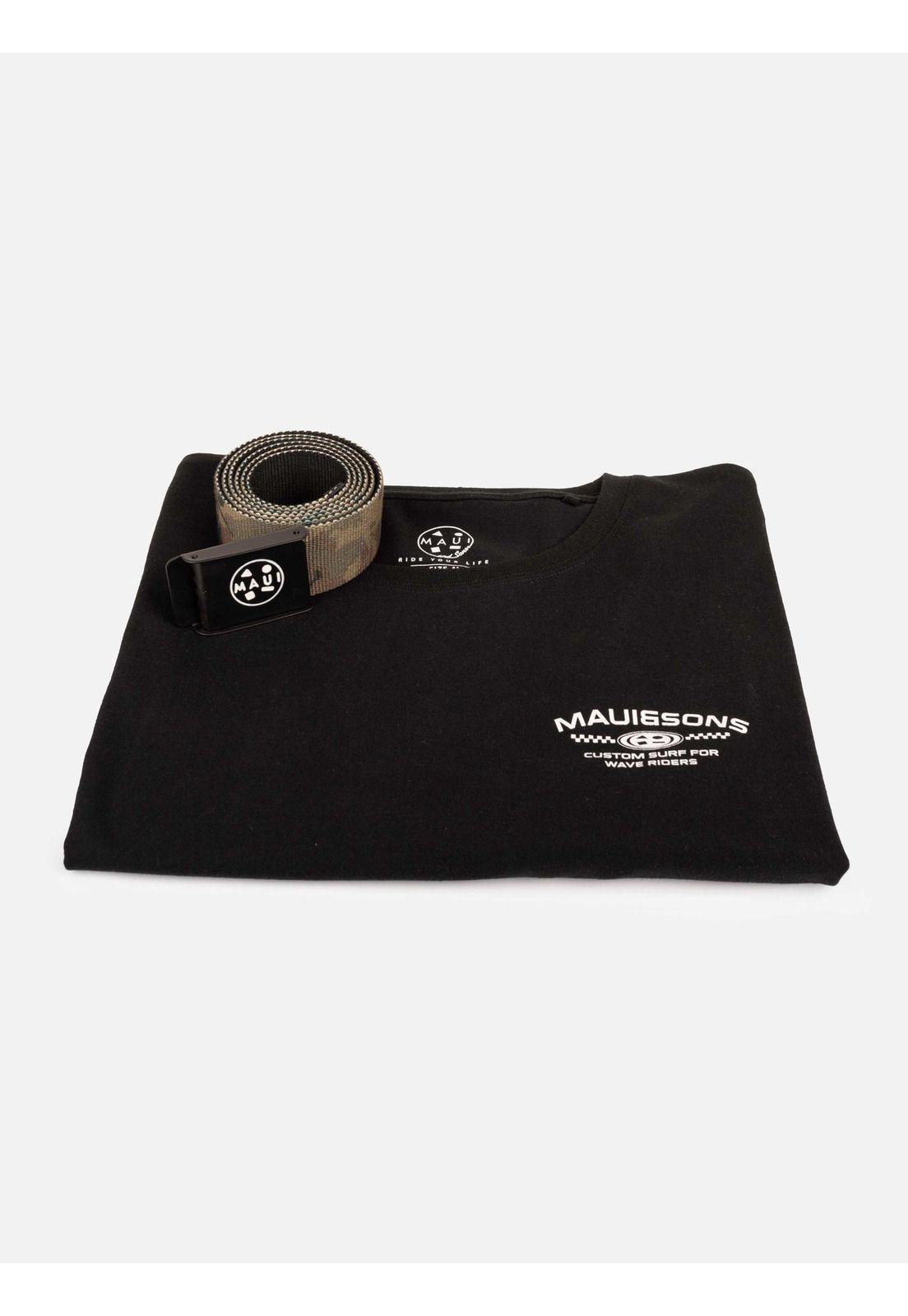 Pack Polera Cinturon Stardust Negro Hombre Maui And Sons-3