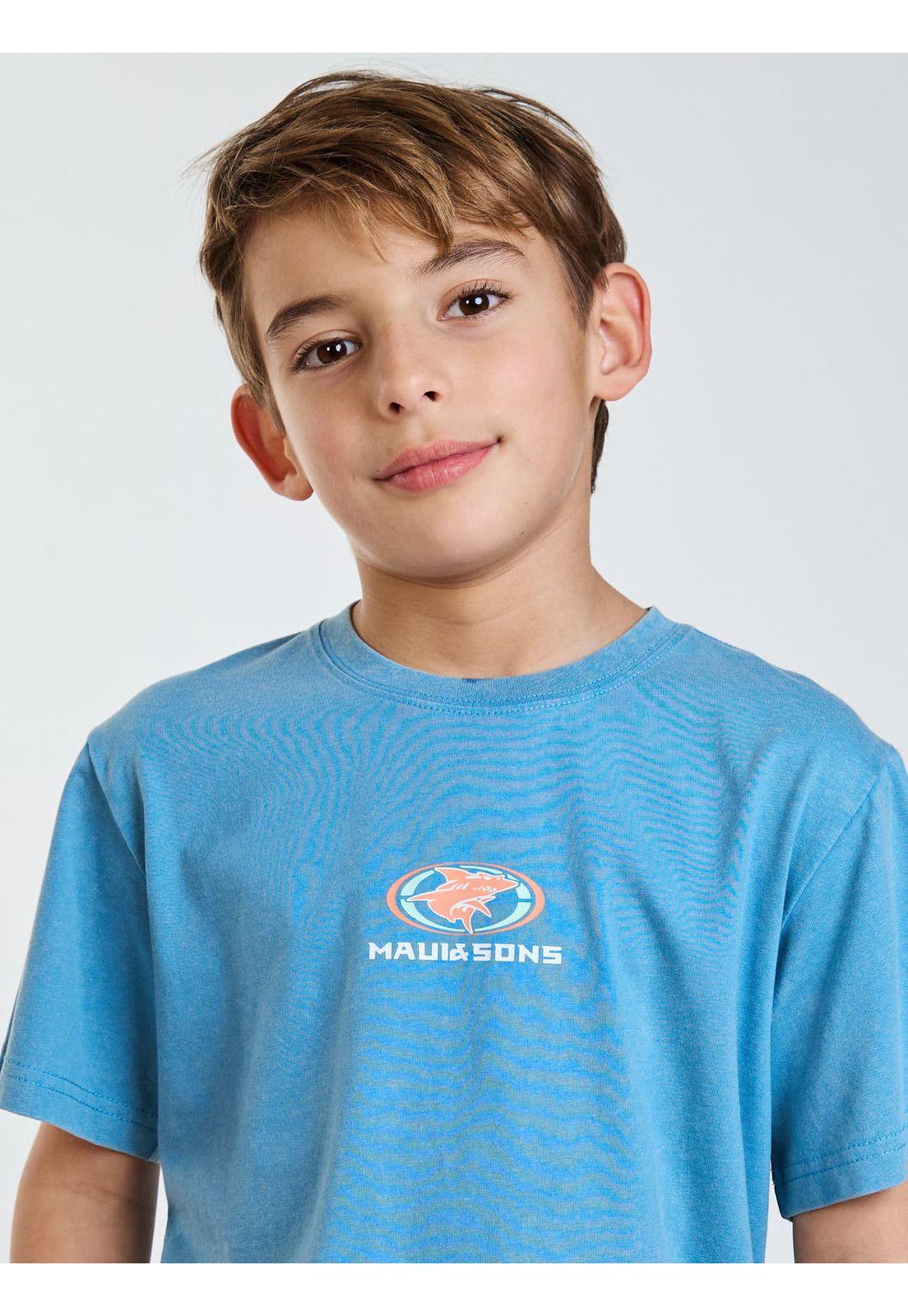 Polera MC Surfside Azul Infantil Maui and Sons-4