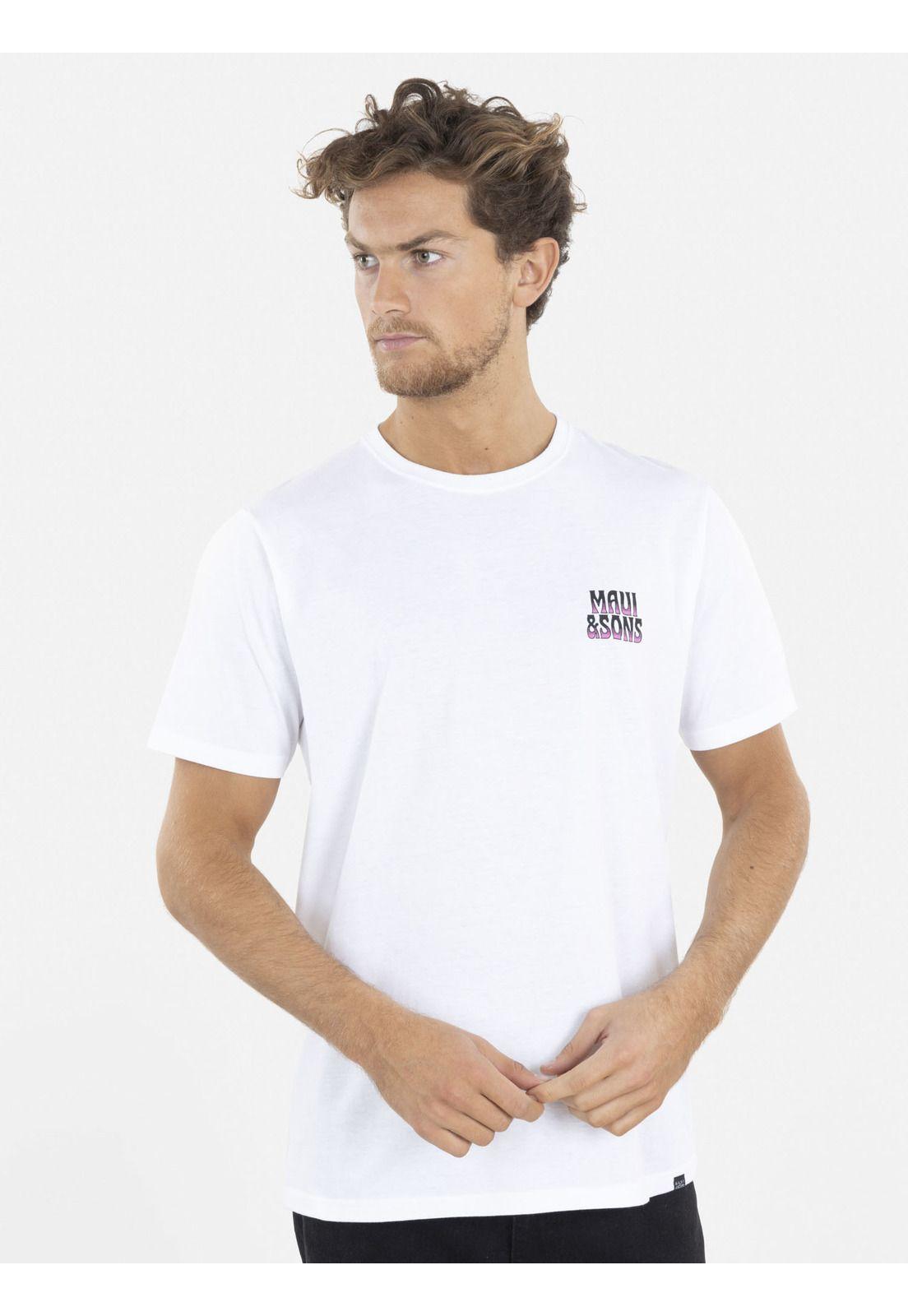 Polera Ride or Die SS TEE Hombre Blanco Maui and Sons-0