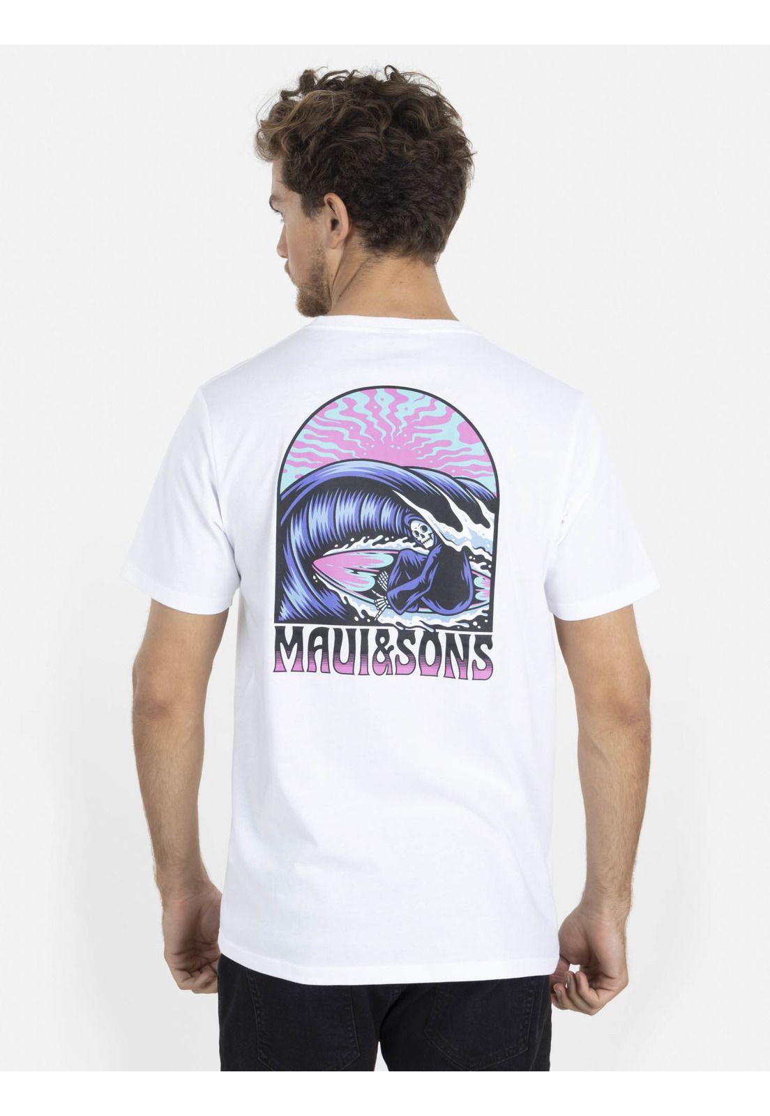 Polera Ride or Die SS TEE Hombre Blanco Maui and Sons-1