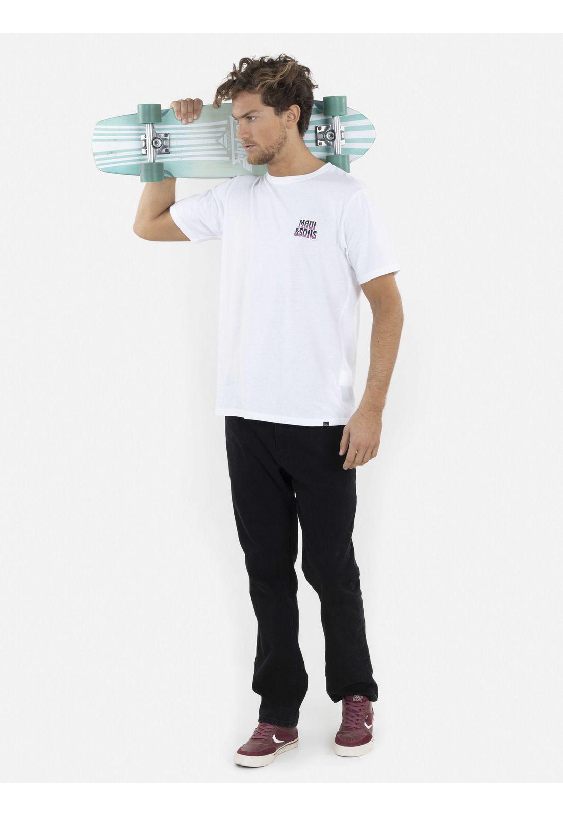 Polera Ride or Die SS TEE Hombre Blanco Maui and Sons-3