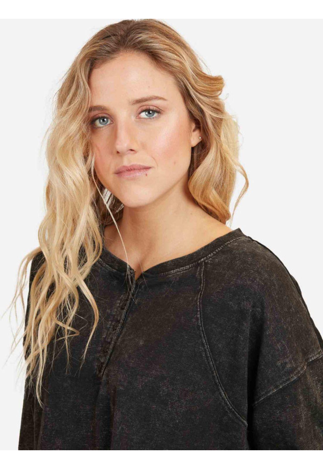 Polera Casual Acid Mujer Negro Maui And Sons-2