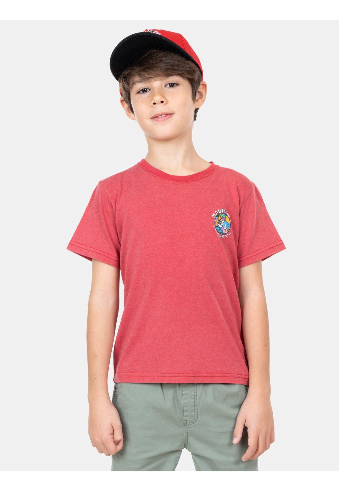 Polera MC Vice Shark Rojo Niño Maui And Sons-2