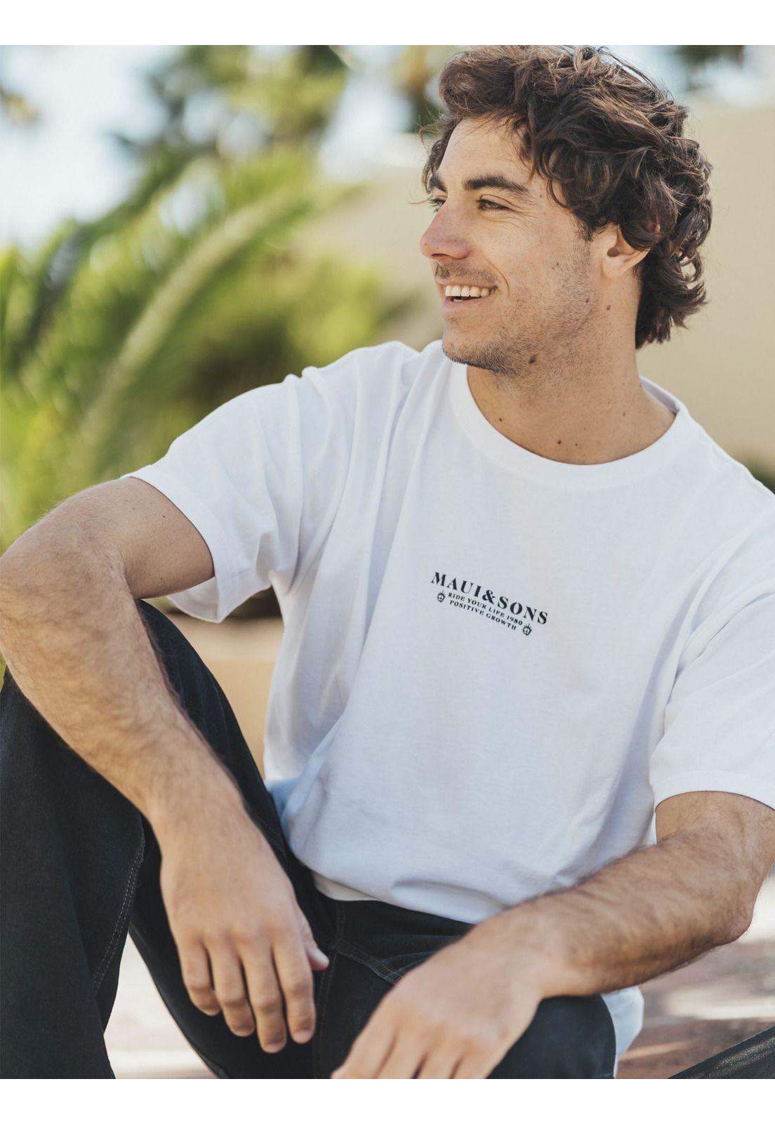 Polera MC Nekodu Blanco Hombre Maui And Sons-0