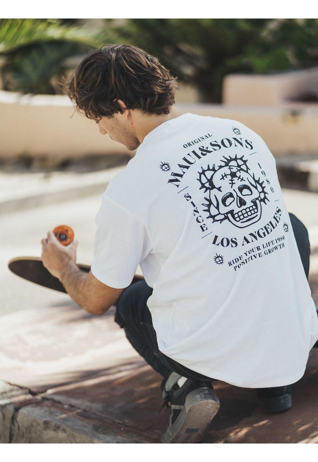 Polera MC Nekodu Blanco Hombre Maui And Sons-2