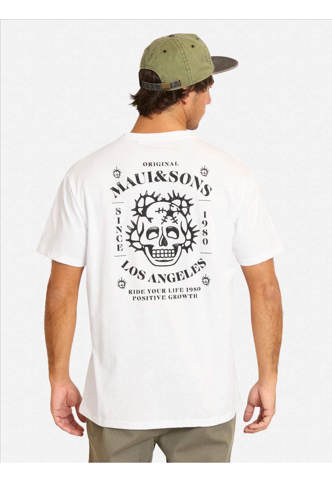 Polera MC Nekodu Blanco Hombre Maui And Sons-4