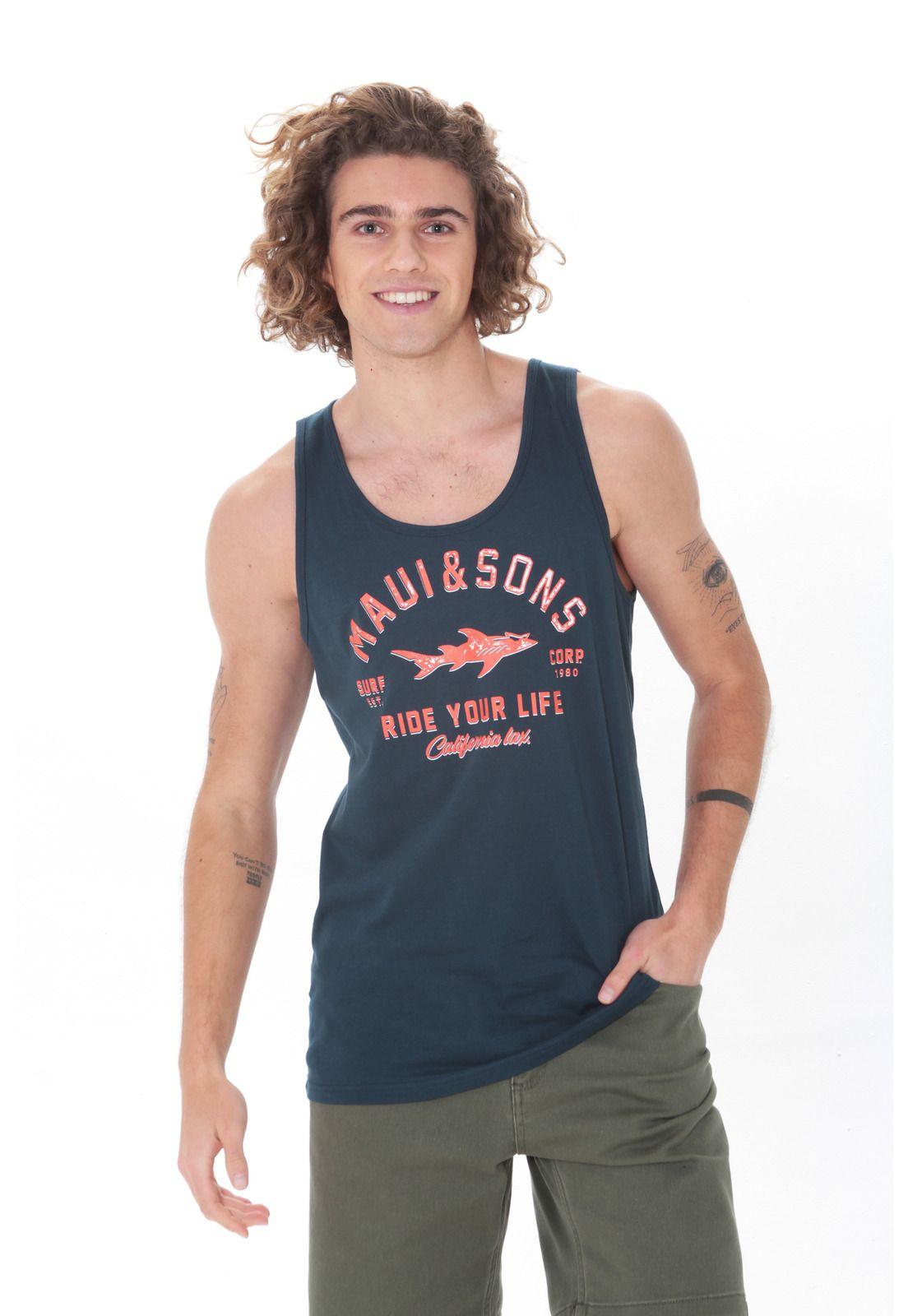 Polera S/M Hombre 5P1007-MV21 Azul-0