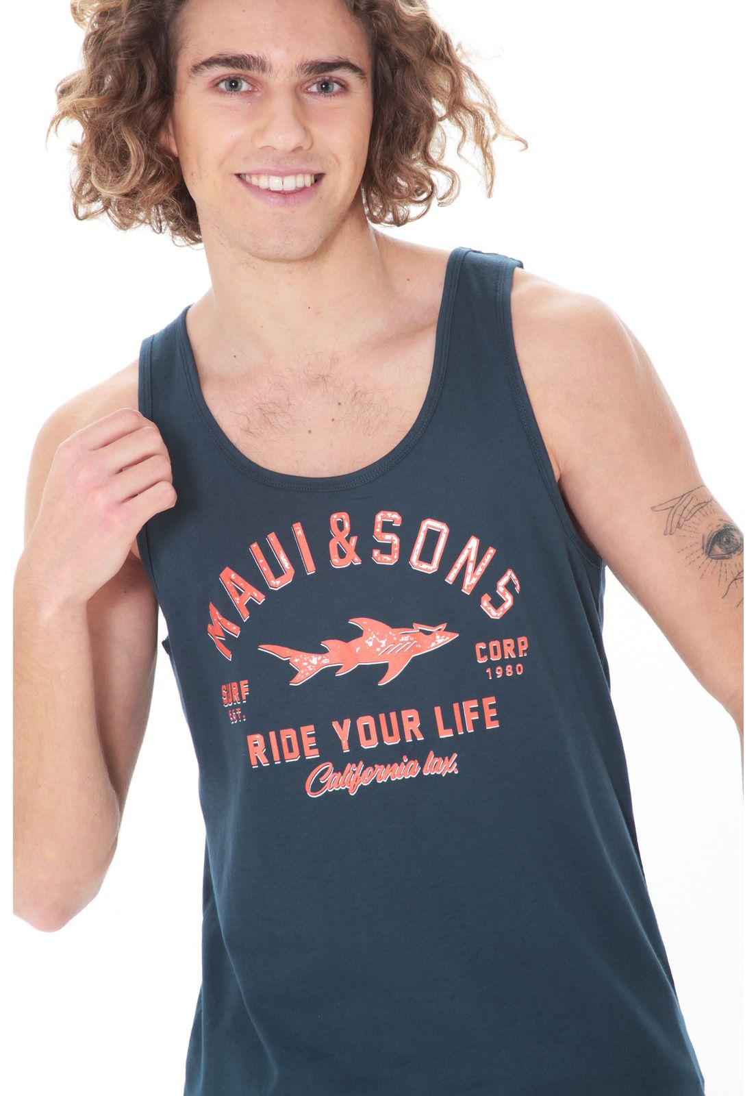 Polera S/M Hombre 5P1007-MV21 Azul-2