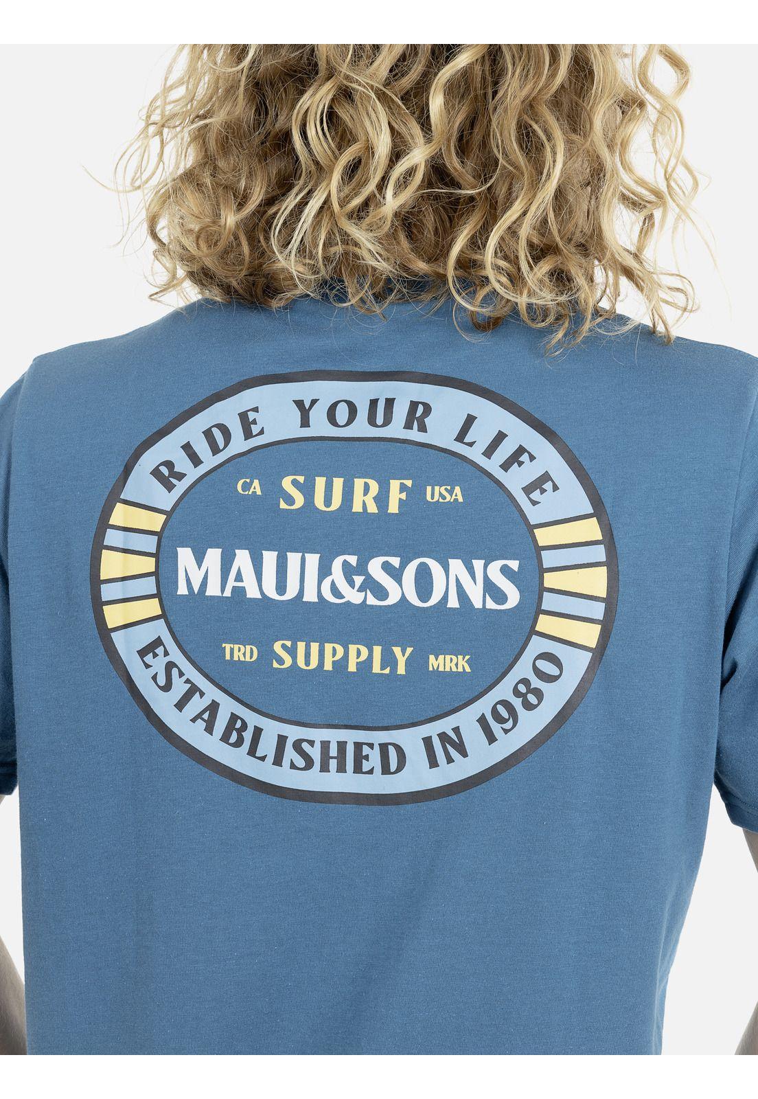 Polera M/C Hombre 5P396-MI21 Azul Maui and Sons-2