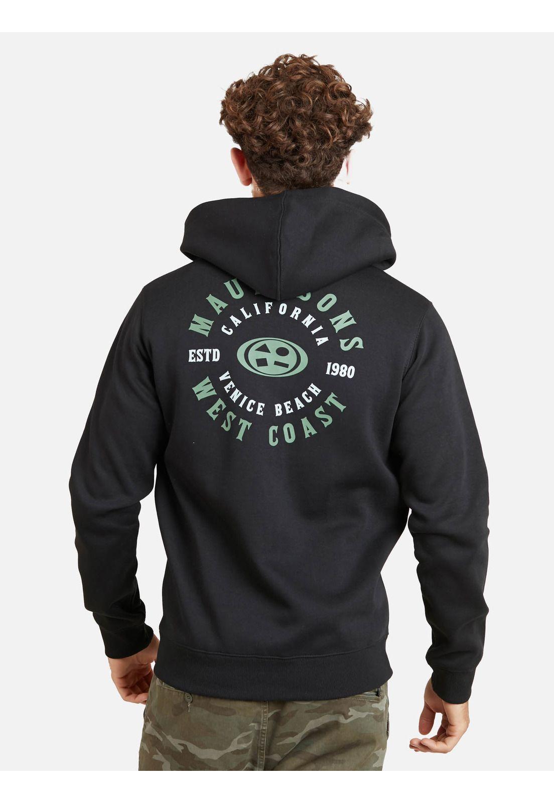 Poleron WEST COAST HOODIES Hombre Negro Maui and Sons-1