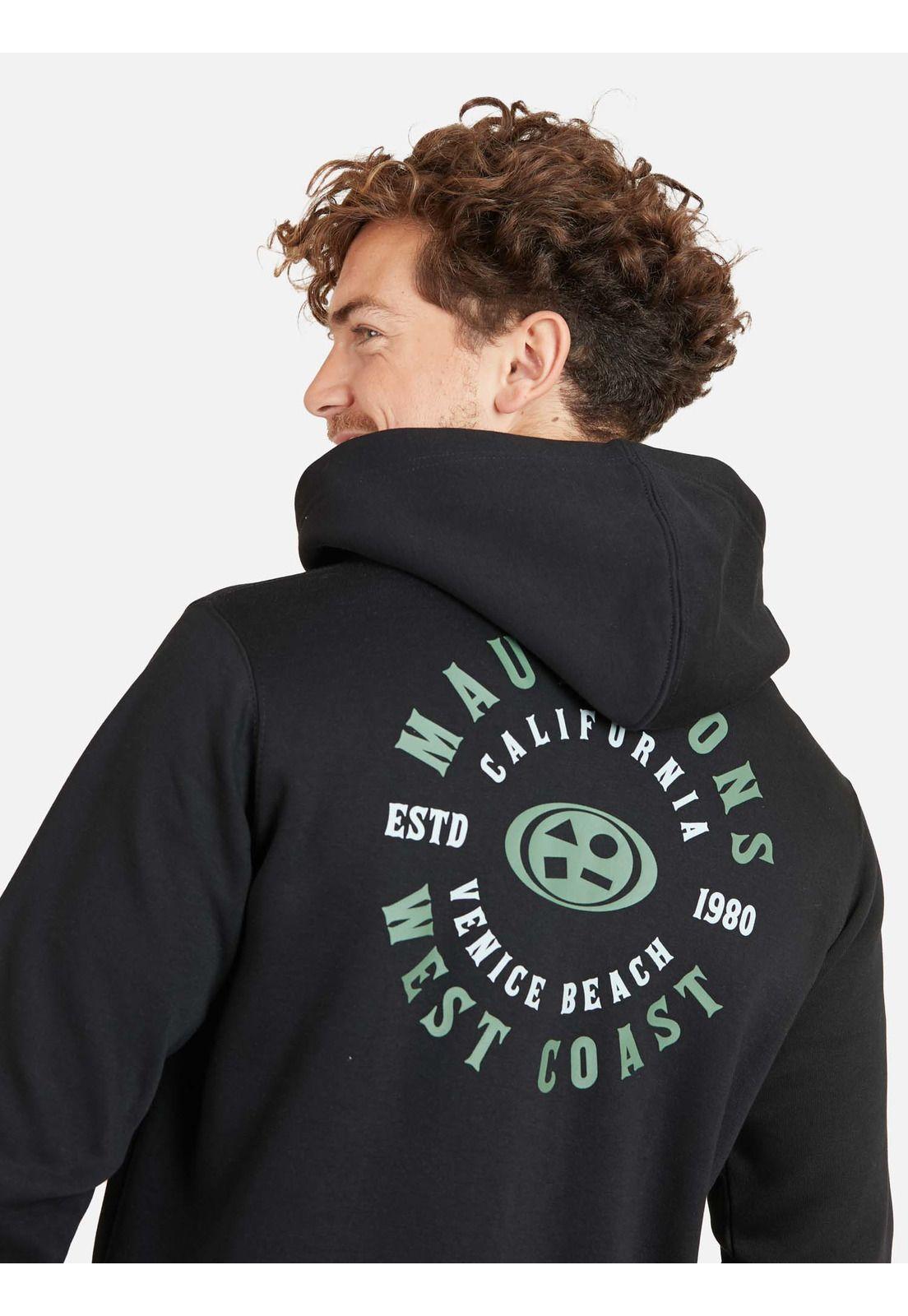 Poleron WEST COAST HOODIES Hombre Negro Maui and Sons-2