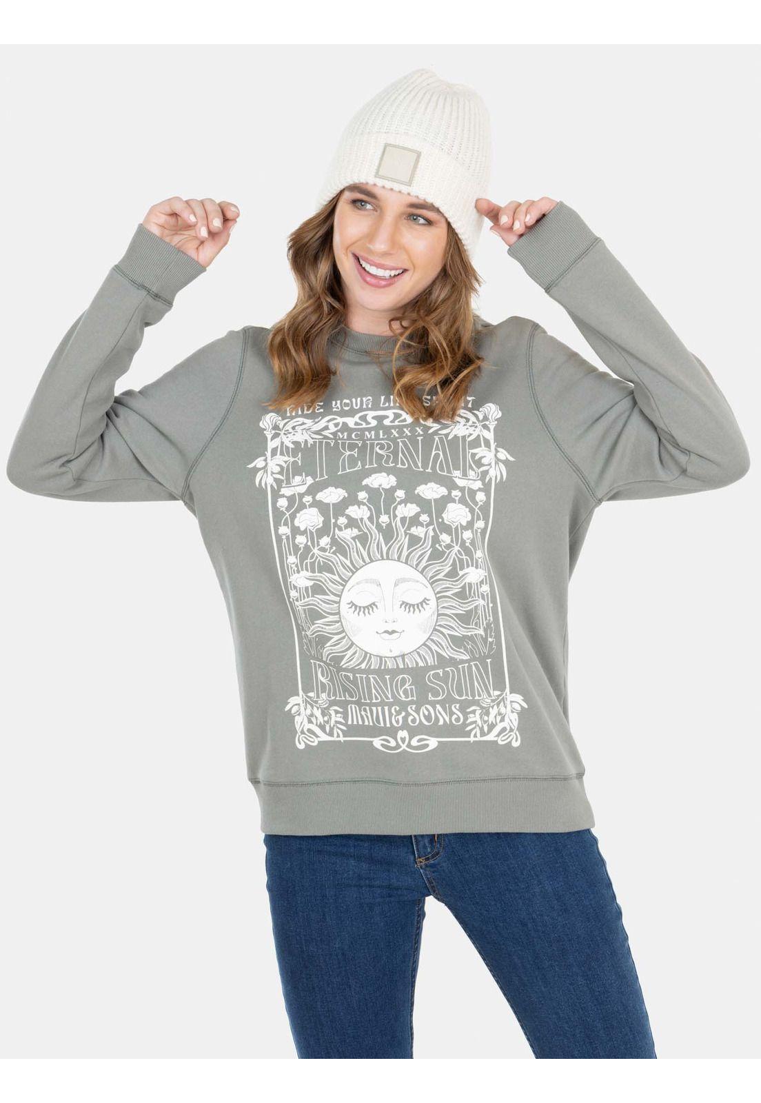 Poleron Eternal Rising Sun  Verde Mujer Maui And Sons-0