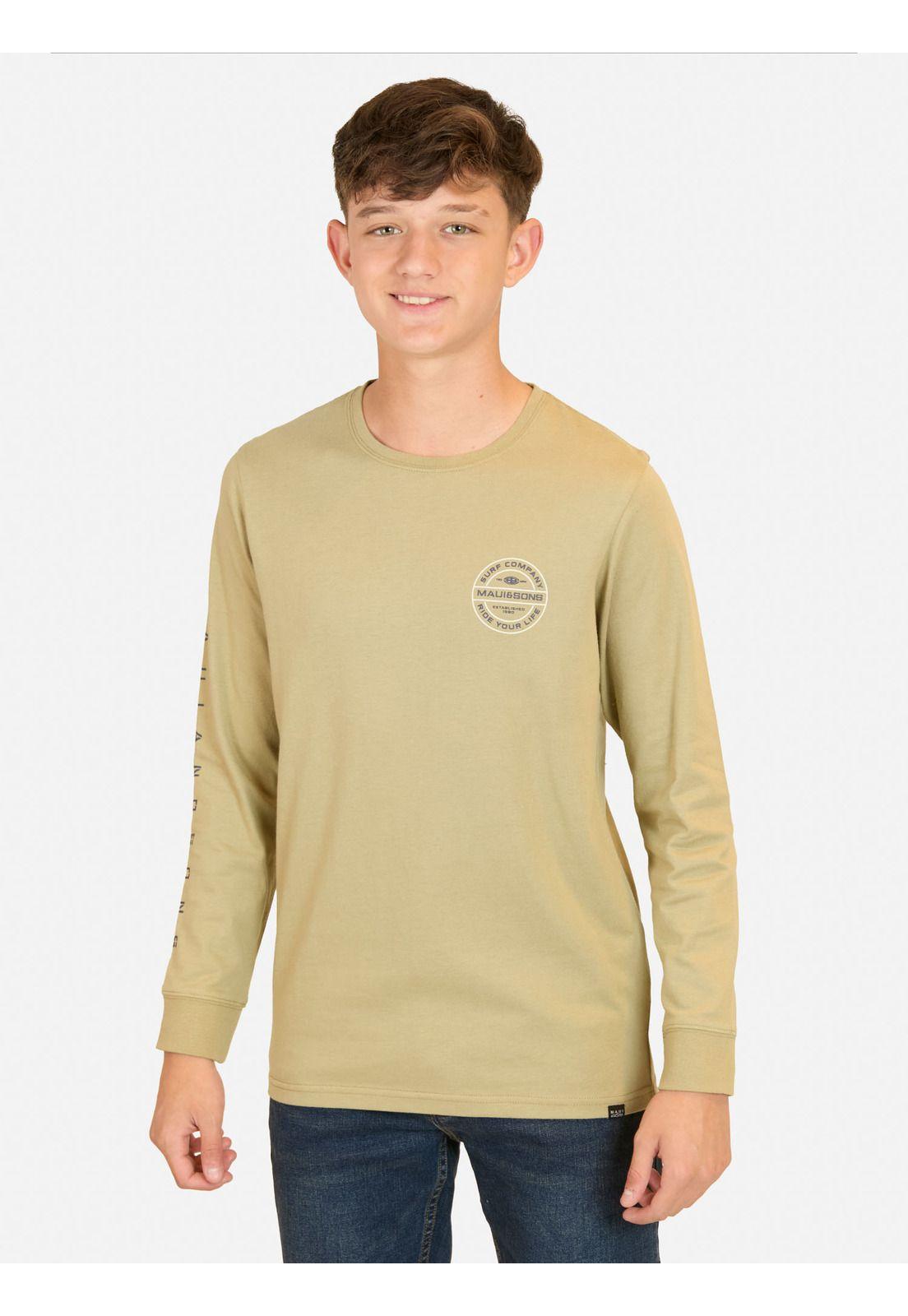 Polera ML Tiki Sunset Café Infantil Maui And Sons-0