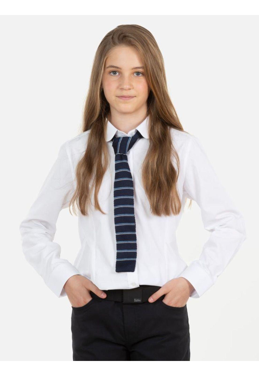 Blusa Escolar Lisa Juvenil Blanco Maui and Sons-0
