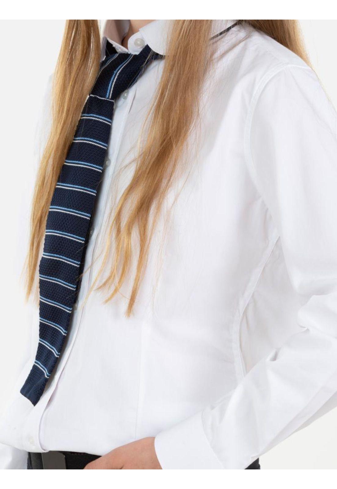 Blusa Escolar Lisa Juvenil Blanco Maui and Sons-2