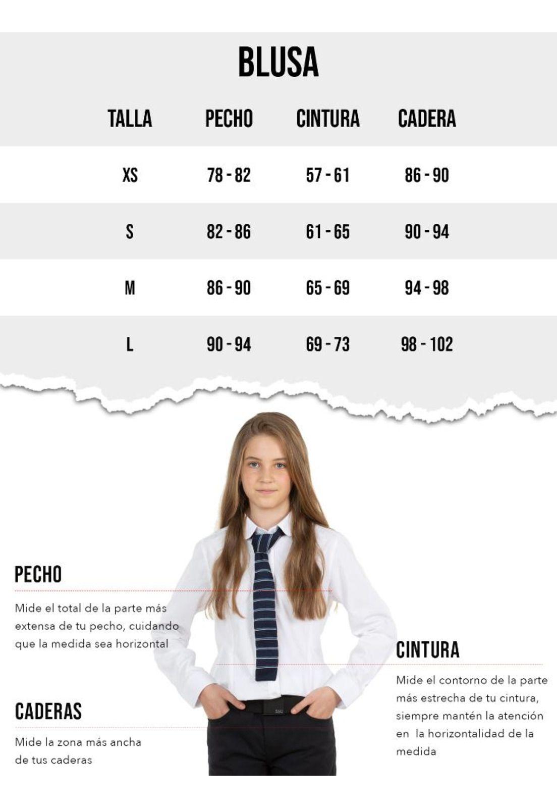 Blusa Escolar Lisa Juvenil Blanco Maui and Sons-4