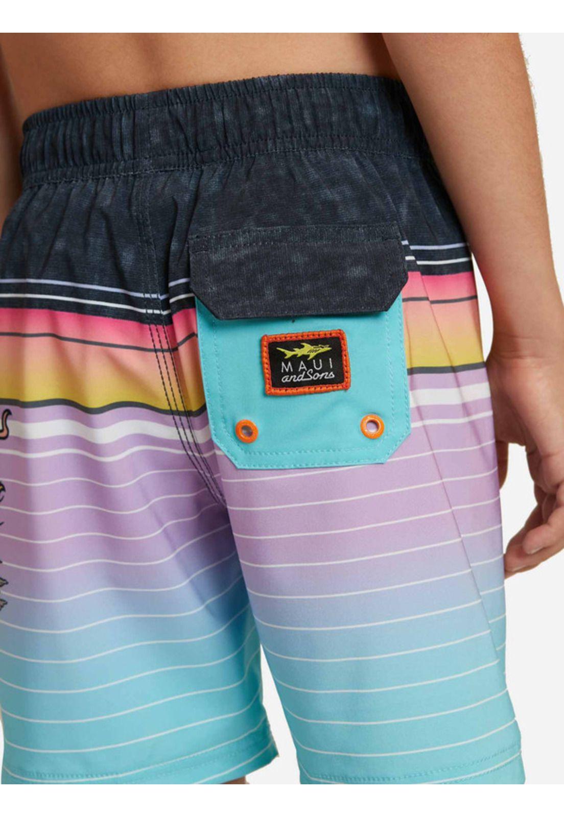 Traje De Baño Stretch Sunset In Waves Multicolor Kids Maui and sons-2