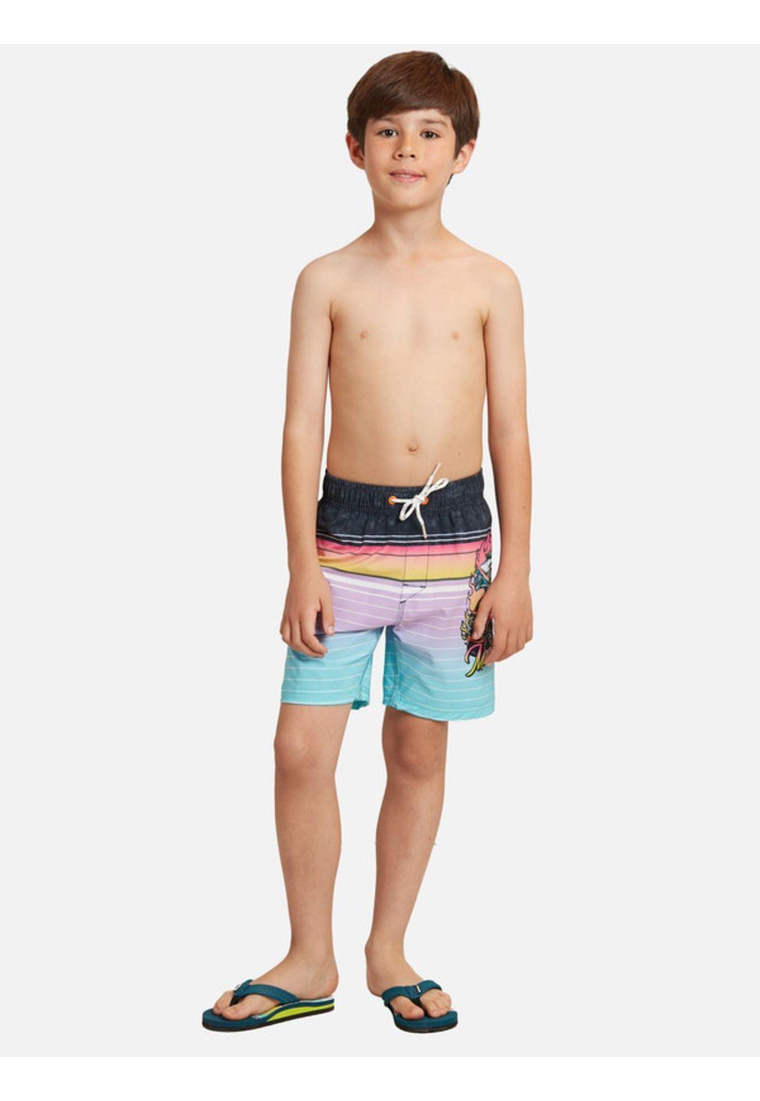 Traje De Baño Stretch Sunset In Waves Multicolor Kids Maui and sons-3