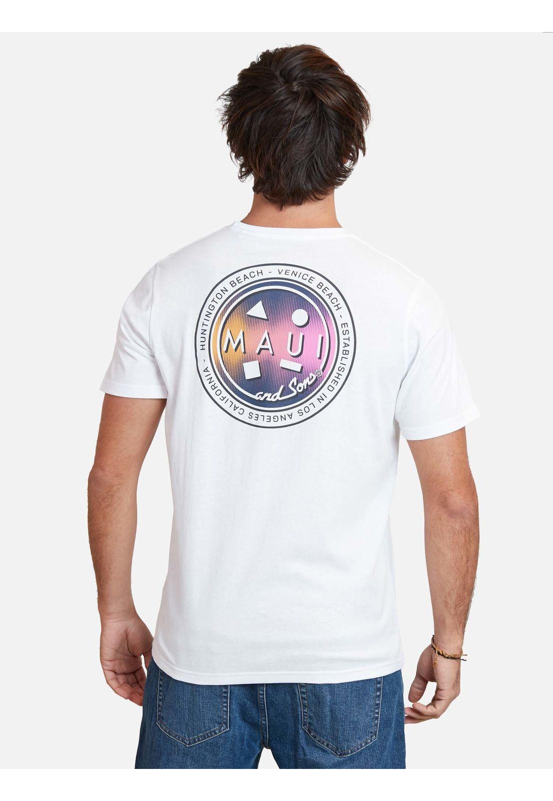 Polera cookie vintage gradient ss tees Blanco Hombre Maui And Sons-1