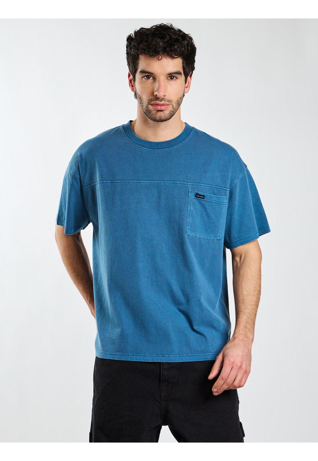 Polera Boxy Reallity Fab Azul Hombre Volcom-0