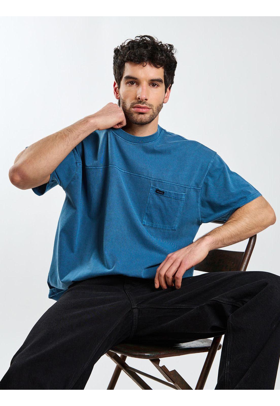 Polera Boxy Reallity Fab Azul Hombre Volcom-6