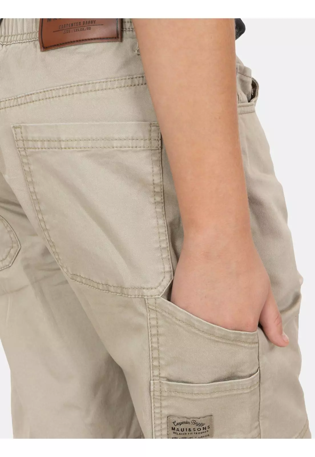 Bermuda Jogger Auraluz Beige Infantil Maui And Sons-2