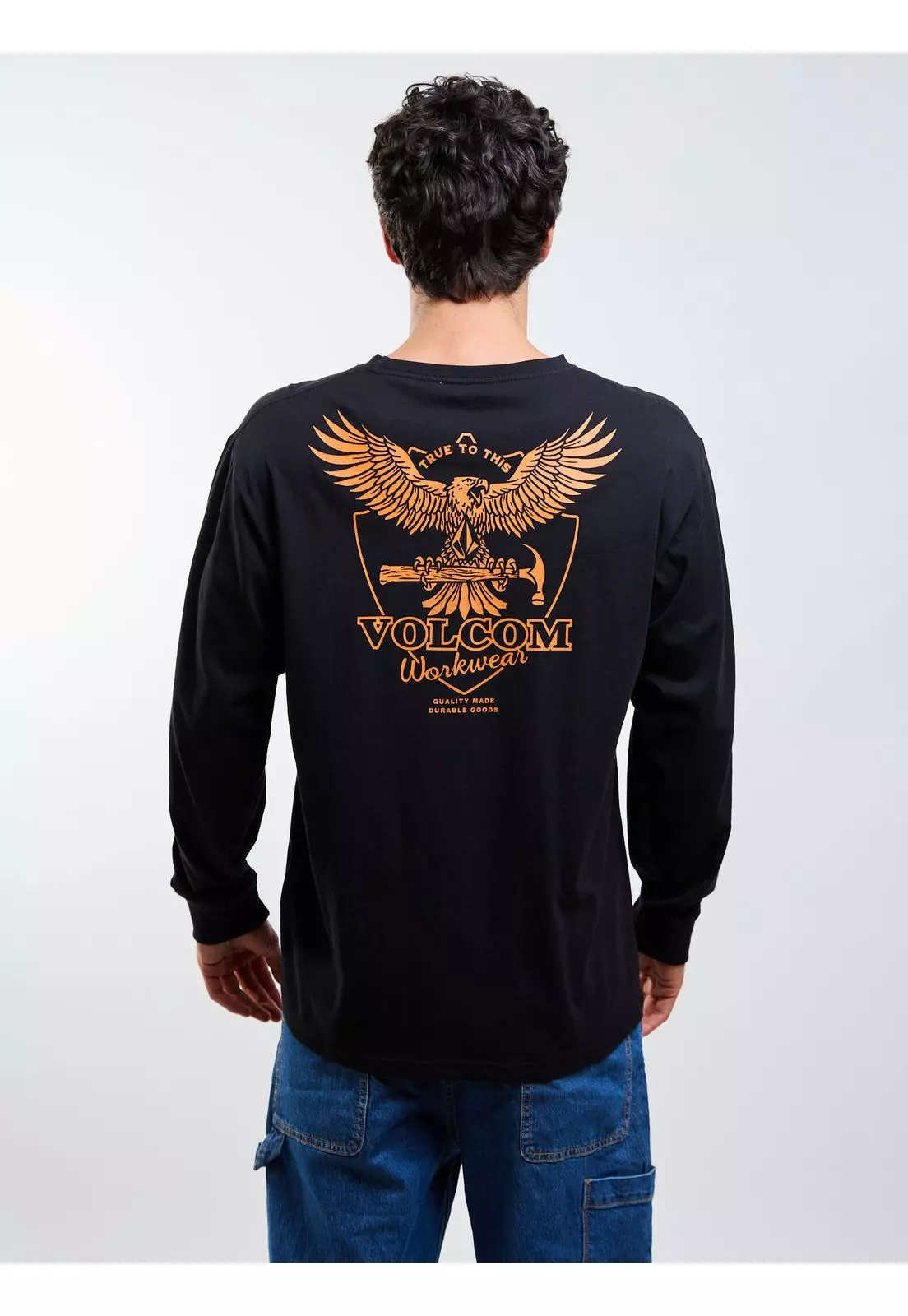 Polera ML Hammered Negro Hombre Volcom-1