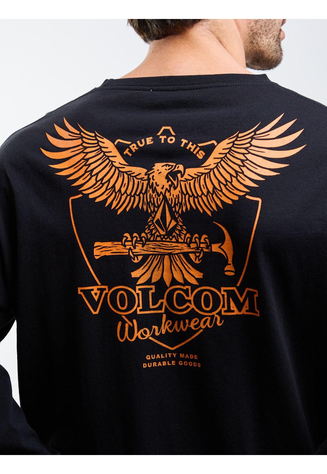Polera ML Hammered Negro Hombre Volcom-3