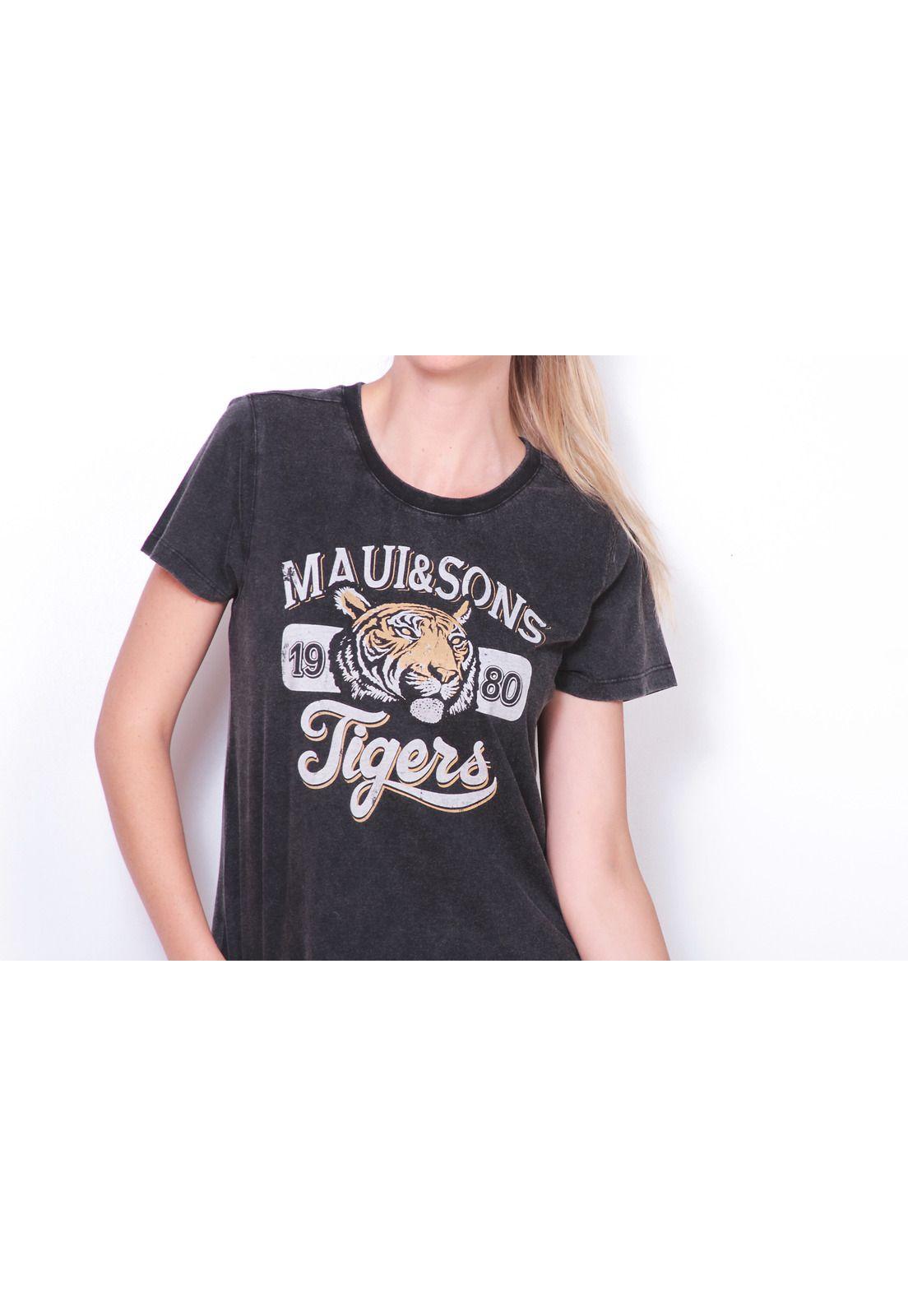 Polera M/C Mujer Gris oscuro Maui and Sons 5P165-WI19-2