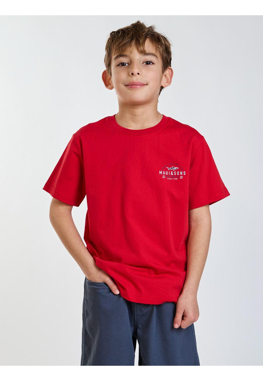 Polera MC Wild Rojo Infantil Maui and Sons-6